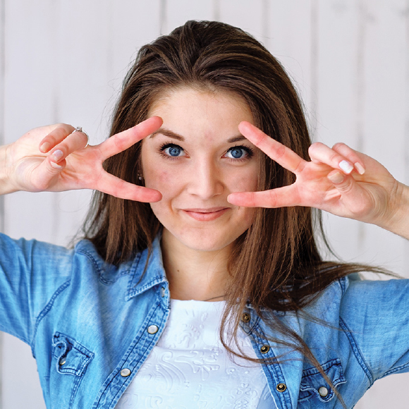 Image of young woman with acne